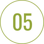 Number five inside a circular outline.